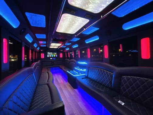 Knoxville 35 Passenger Party Bus Interior