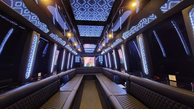 Knoxville 40 Passenger Limo Bus Interior